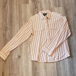 Pink/striped Ralph Lauren oxford button up size M